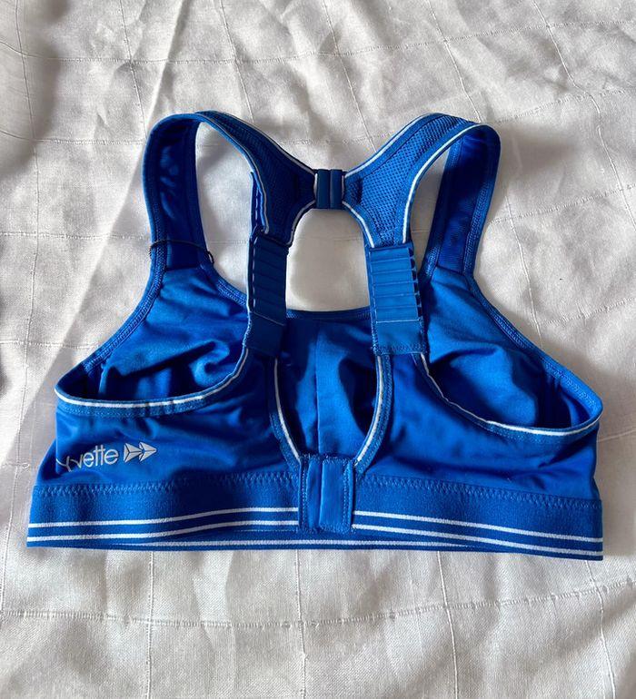 Brassière de sport taille 70A bleu et blanche marque Yvette - photo numéro 3