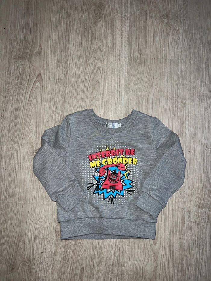 Sweat interdit de me gronder taille 2 ans - photo numéro 1