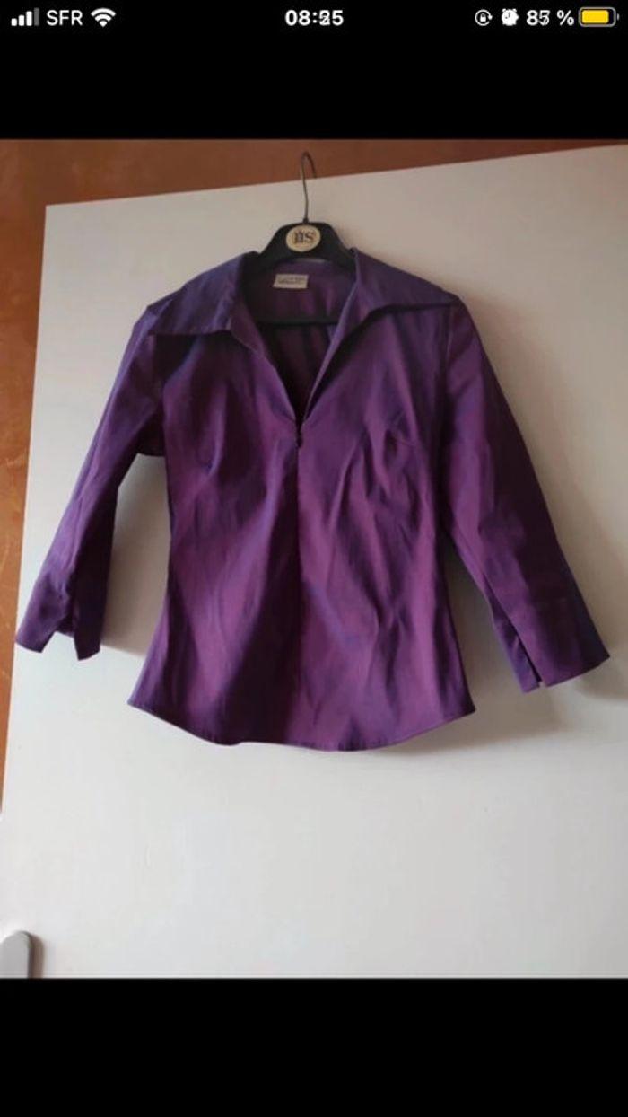 chemise blouse mauve - photo numéro 3