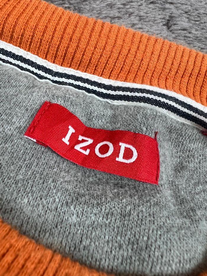 👕 Sweat à capuche Veste University Rare Vintage y2k 90s 2000s Izod Orange Taille XL 👕 - photo numéro 8