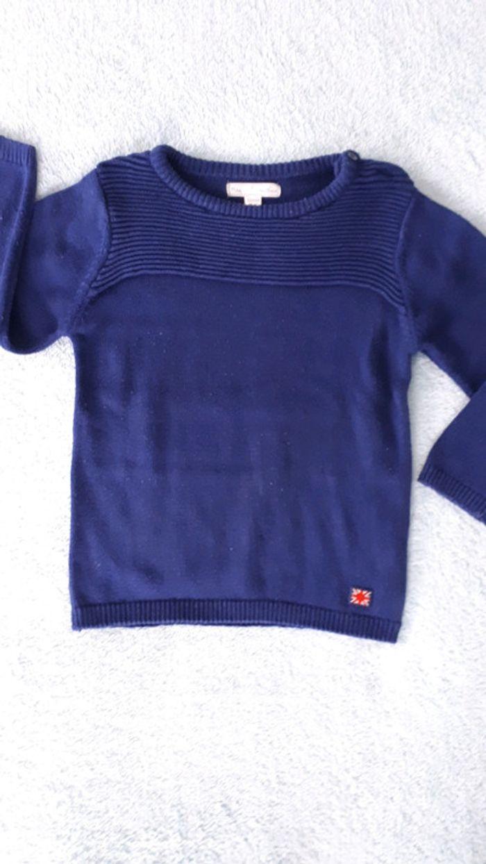 Pull bleu marine Mes Petits Cailloux 2 ans - photo numéro 2