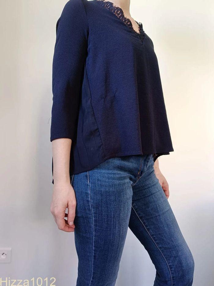 Blouse bleu marine Vero Moda taille 36 💖 - photo numéro 2