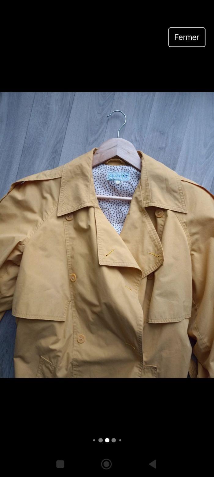 Trench jaune vintage taille 38 - photo numéro 6