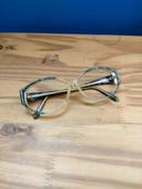 Paire de lunettes bleu vintage monture plastique