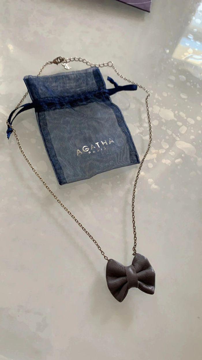 Collier ras de cou Agatha neuf cuir - photo numéro 1