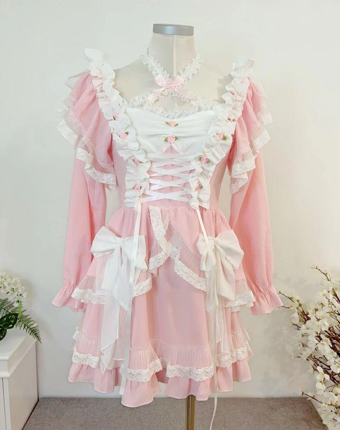 Robe Pink Princesse Barbie Lolita Cosplay Cute Kawaii - photo numéro 1