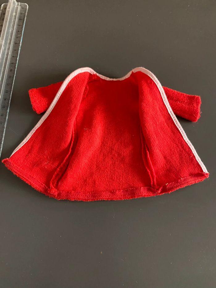 Poupée pedigree sindy 1978 cosy wrap peignoir éponge rouge robe chambre - photo numéro 2