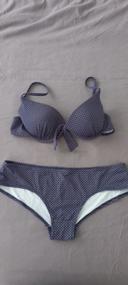 Maillot de bain à pois 2 pièces femme