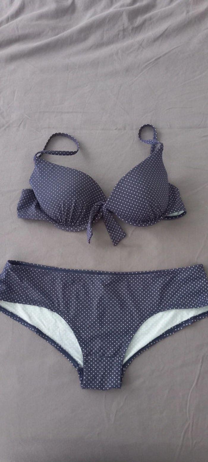 Maillot de bain à pois 2 pièces femme - photo numéro 1