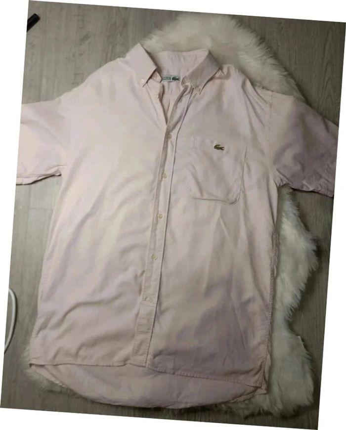 Chemise Lacoste vintage rose taille 40 dernier prix jusqu'à dimanche - photo numéro 5