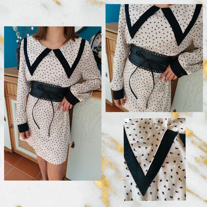 Magnifique robe vintage à col pointu 💕