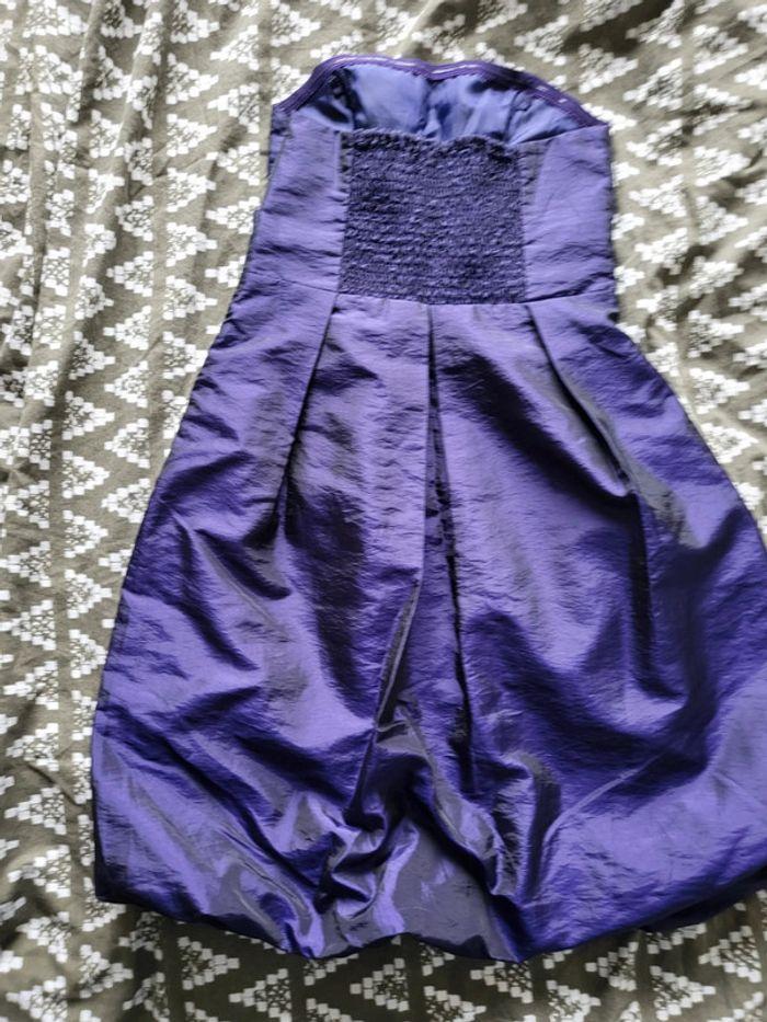 Robe de soirée Taille XS 34 bustier violet à reflets - photo numéro 3