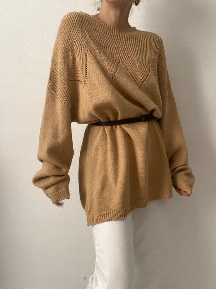 🌺 Oversized pull et/ou robe beige camel - photo numéro 7