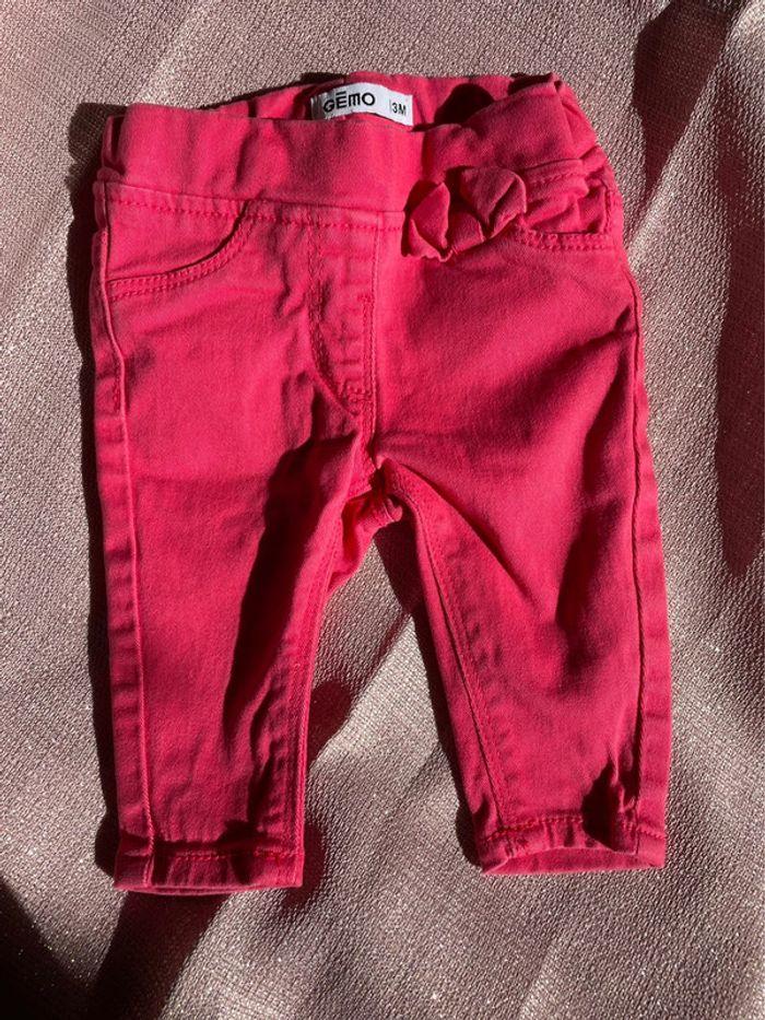 Pantalon fille fushia taille 3 mois - photo numéro 1