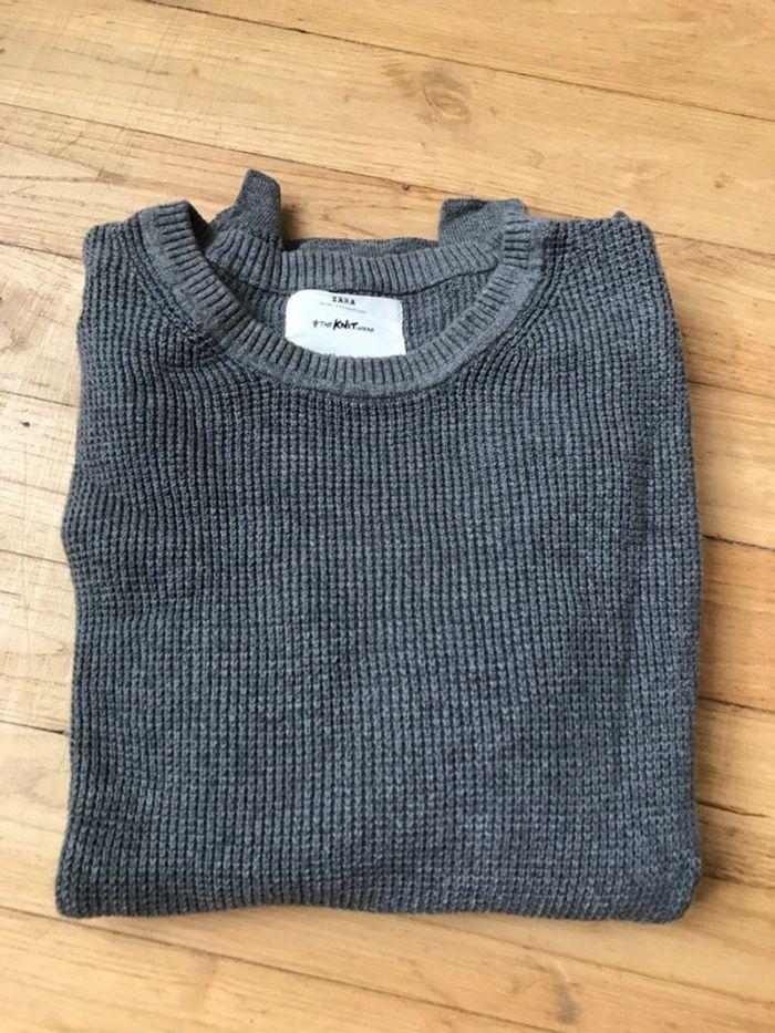 Pull Zara gris enfant - photo numéro 3