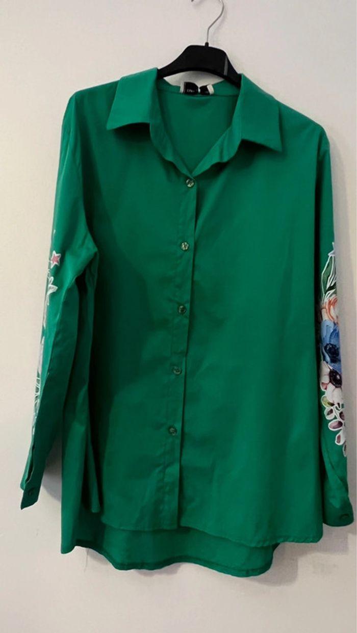 Chemise verte manches imprimées 👗 - photo numéro 9