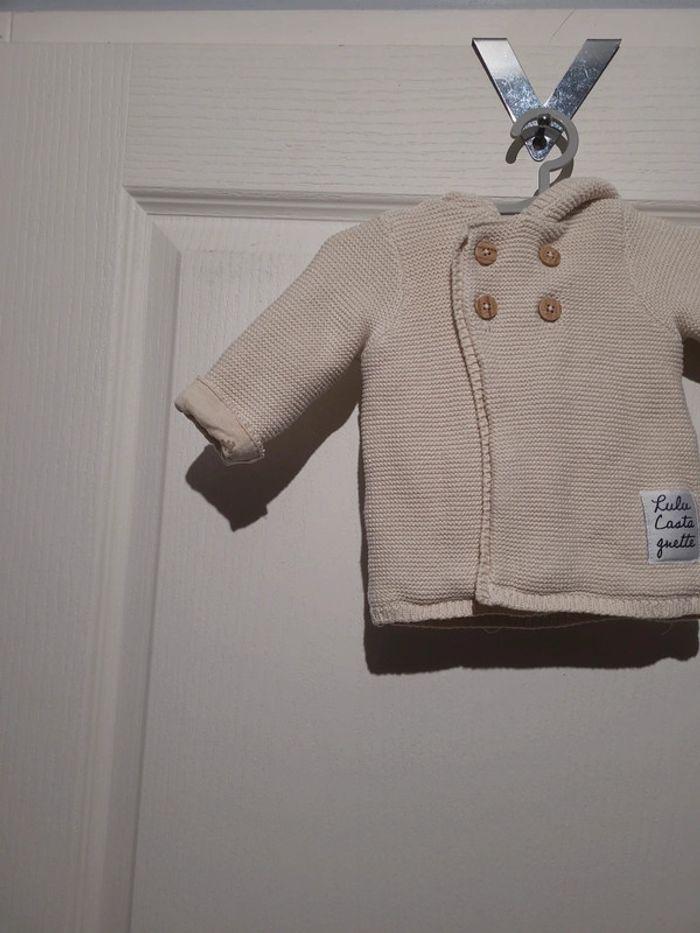 Veste tricot beige Lulu Castagnette - photo numéro 2