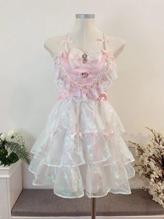 Dress Robe brilliante Pink Princess Lolita Cute Kawaii Manga Anime Cosplay Barbie - photo numéro 2