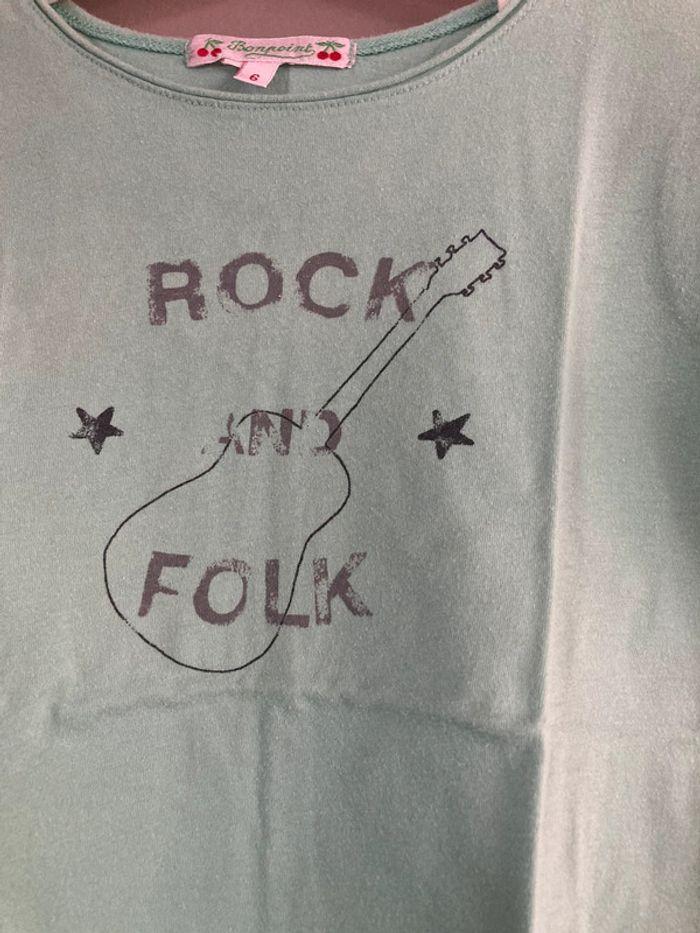 Bonpoint 🍒  t-shirt Rock and folk 🎸 6 ans - photo numéro 2