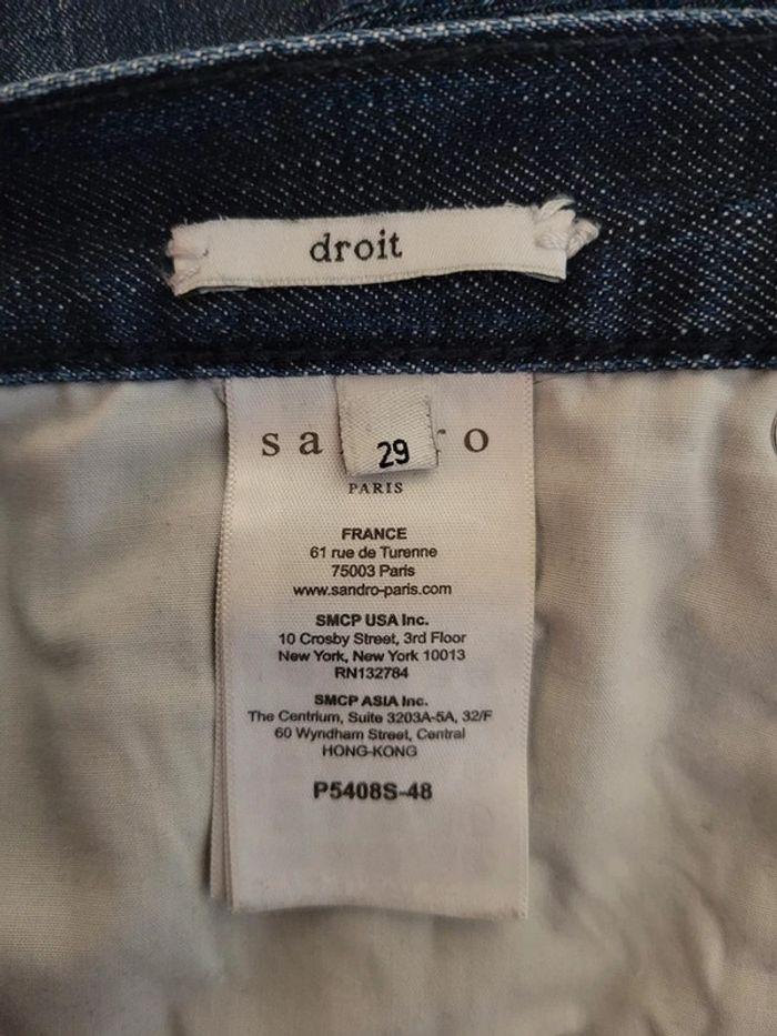 Jeans coupe droite Sandro marine taille W29 | FR 38 - photo numéro 4