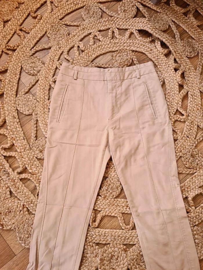 Pantalon Zara woman taille S beige foncé - photo numéro 2