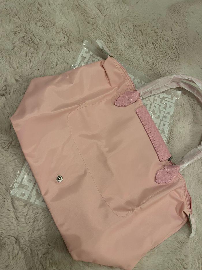 Sac à main longchamp  pliage taille L rose - photo numéro 6