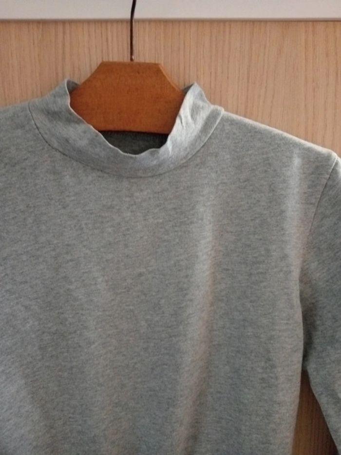 Tee.shirt gris m.longue taille 10ans - photo numéro 4