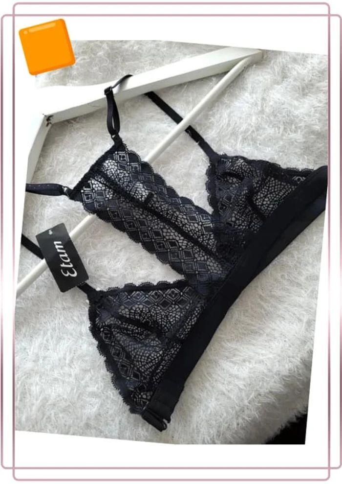 🌻 Soutien gorge bralette noir taille 85B neuf - photo numéro 2