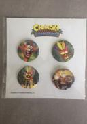 Lot 4 badges crash bandicoot goodies neufs