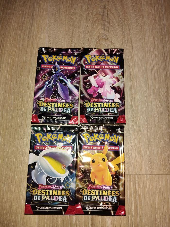 4 boosters destinées de paldéa fr avec ultra rare ! Rescellé/ non neuf