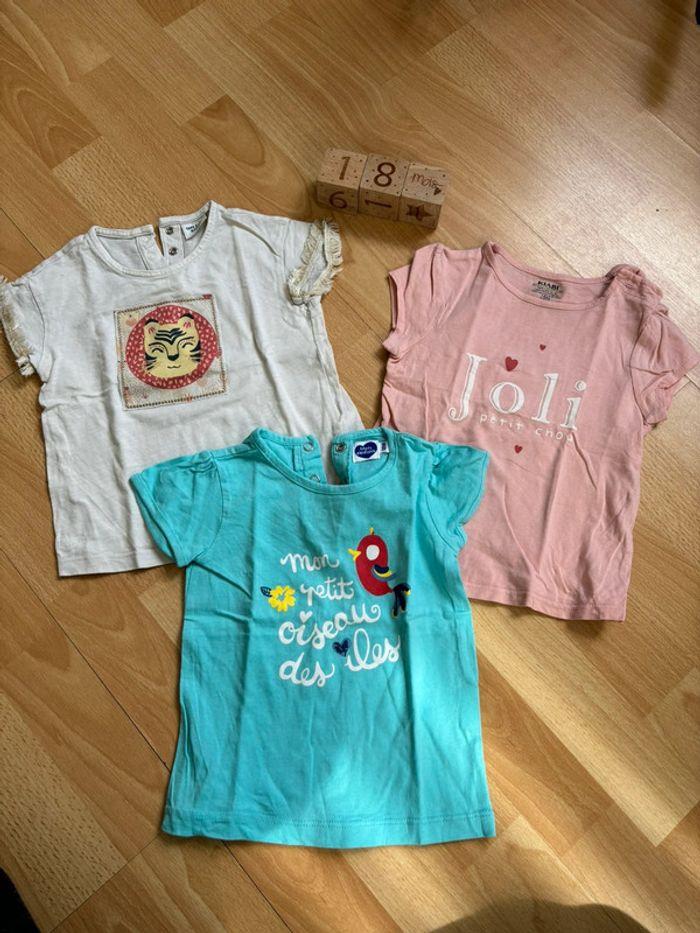 Lot 3 tee-shirts 18 mois