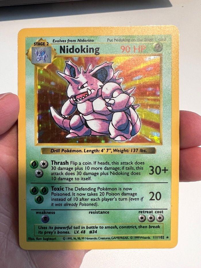 Carte Nidoking Pokémon 1st Édition - photo numéro 1