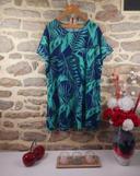 Robe tropical marine et verte Femme taille 52 marque Boohoo 🍓