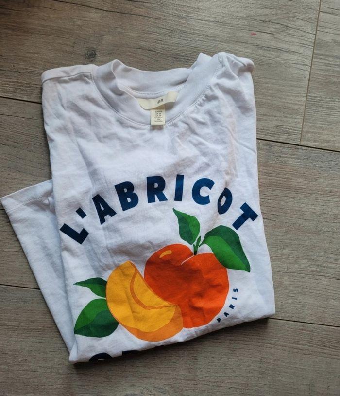 Tshirt imprimé abricot - photo numéro 1