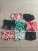 Lot 8 shorts fille taille 3 ans