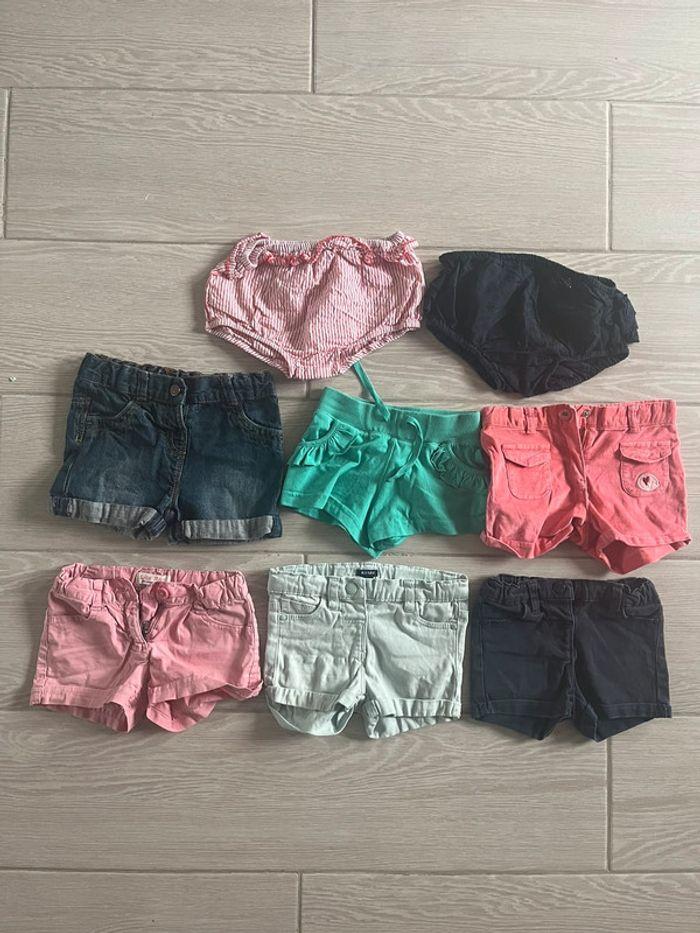 Lot 8 shorts fille taille 3 ans