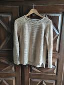 Pull mailles beige