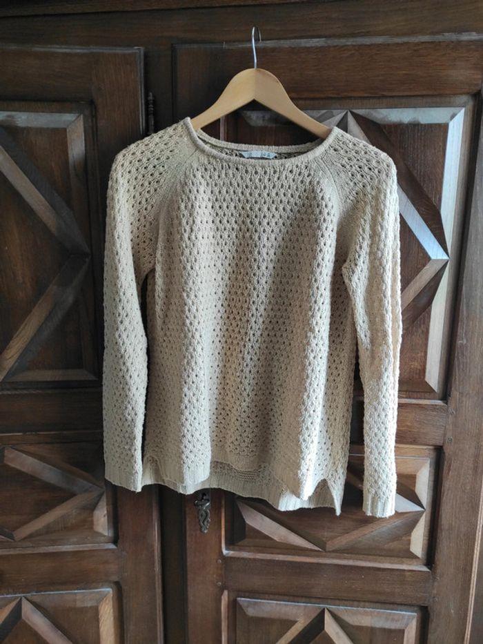 Pull mailles beige - photo numéro 1