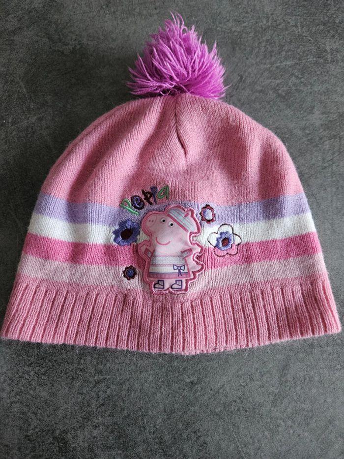 Bonnet hiver enfant fille - rose - taille unique enfant - Peppa Pig - photo numéro 1