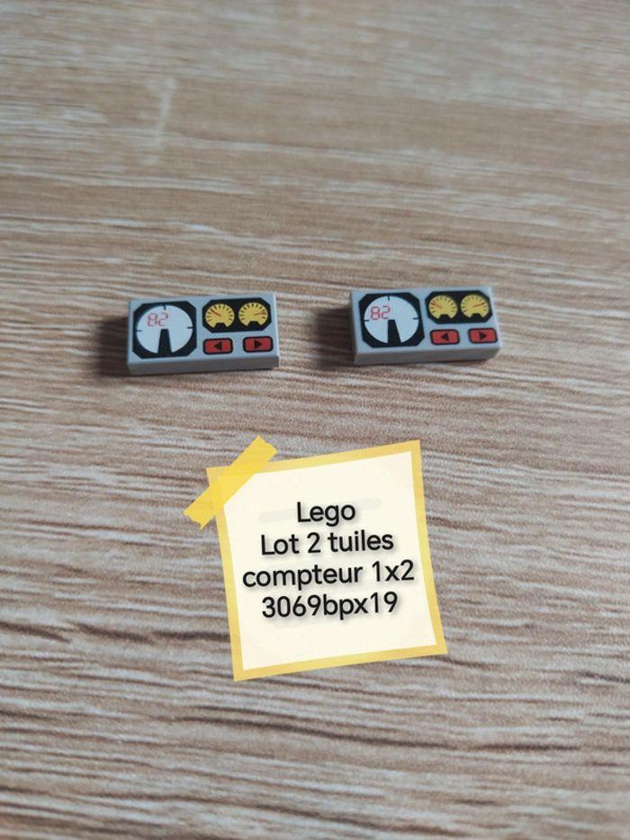 Lego lot 2 tuiles compteur 3069bpx19 - photo numéro 1