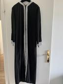 Abaya à zip avec strass