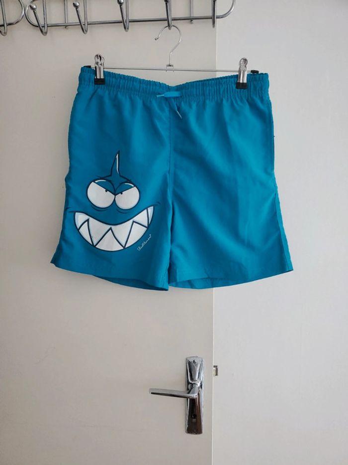 Short de bain cyan foncé 12/14 ans Throttleman neuf - photo numéro 1