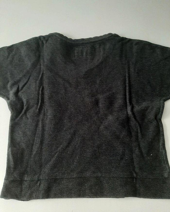 pull col V Okaïdi noir taille 8 ans / 128 cm - photo numéro 2