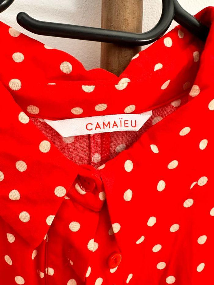 Robe à pois Rouge - Camaïeu - photo numéro 4