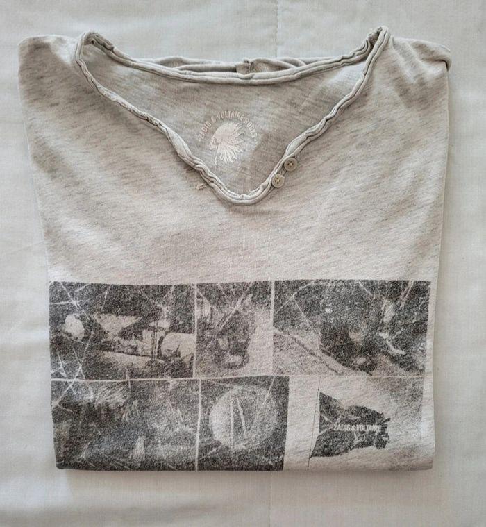 T-shirt beige Zadig & Voltaire Taille 14 ans - photo numéro 2