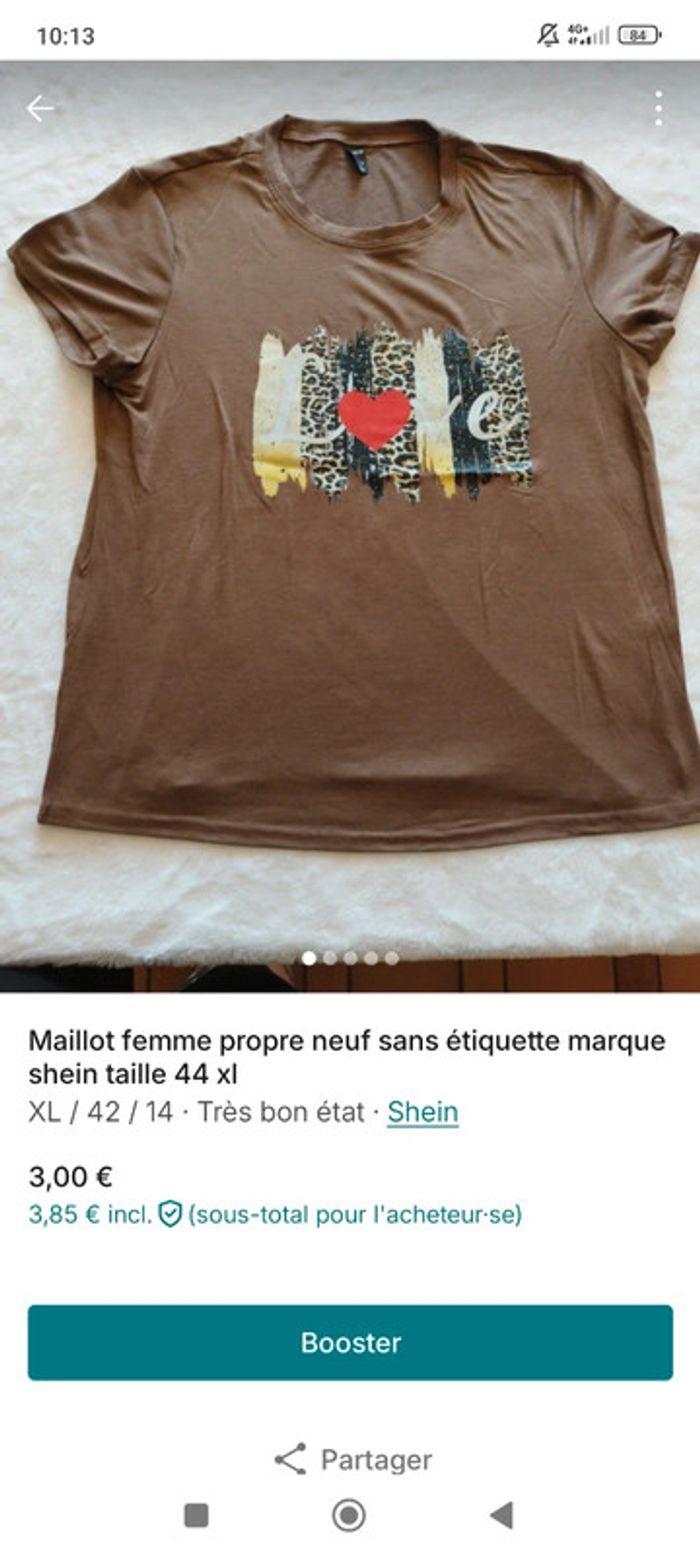 Lot de tee shirt femme désigne neuf taille xl marque shein - photo numéro 7