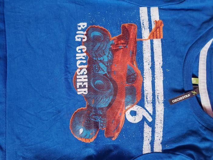 T-shirt bleu manches longues Monster Truck Orchestra 12 mois - photo numéro 2