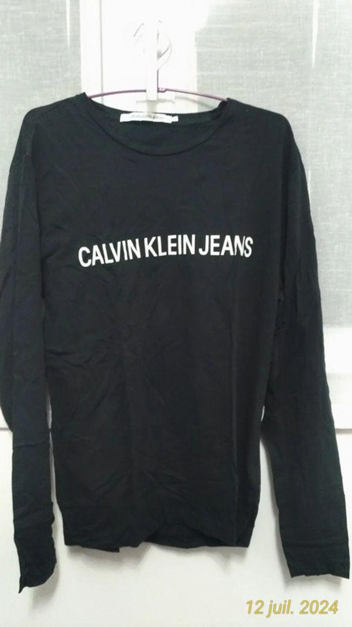 T-shirt Calvin KLEIN Jeans noir - photo numéro 1