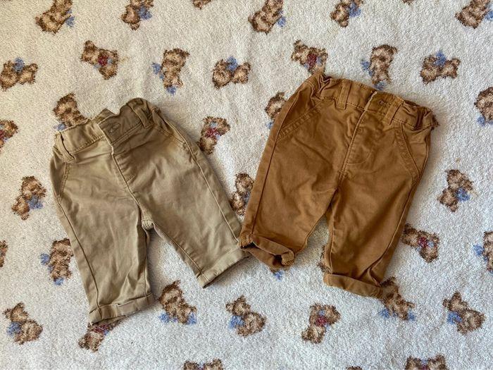 Lot pantalons beige + marron - photo numéro 1