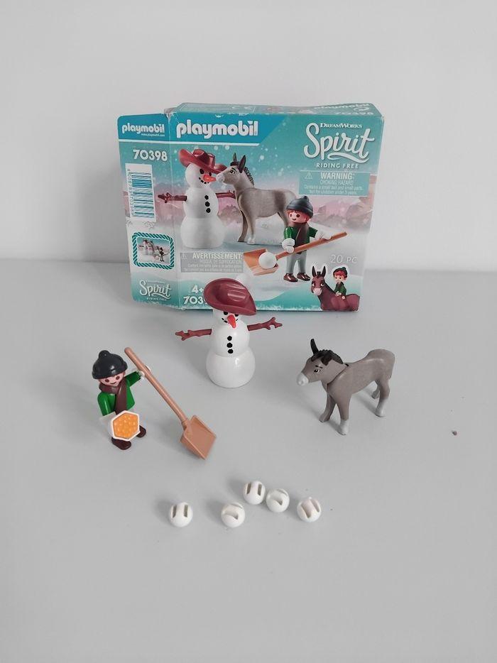 ☃️ Playmobil Spirit Enfant et Bonhomme de Neige Noël 70398 Complet - photo numéro 1